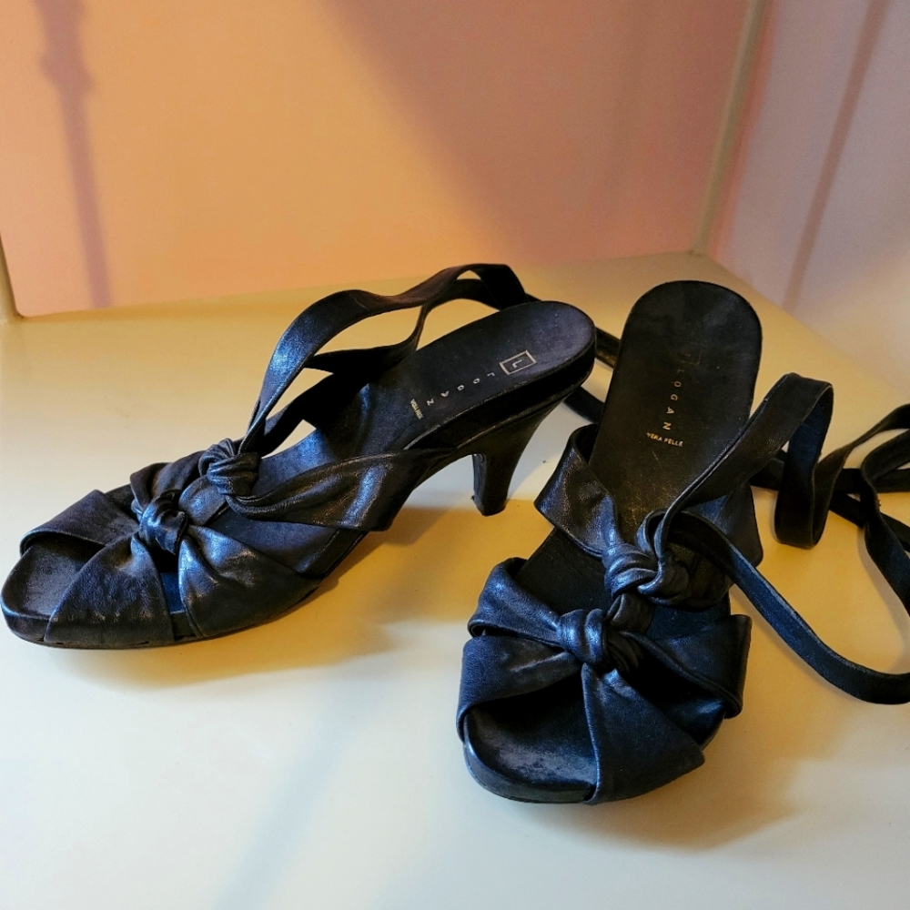 Black Strappy Logan Heels